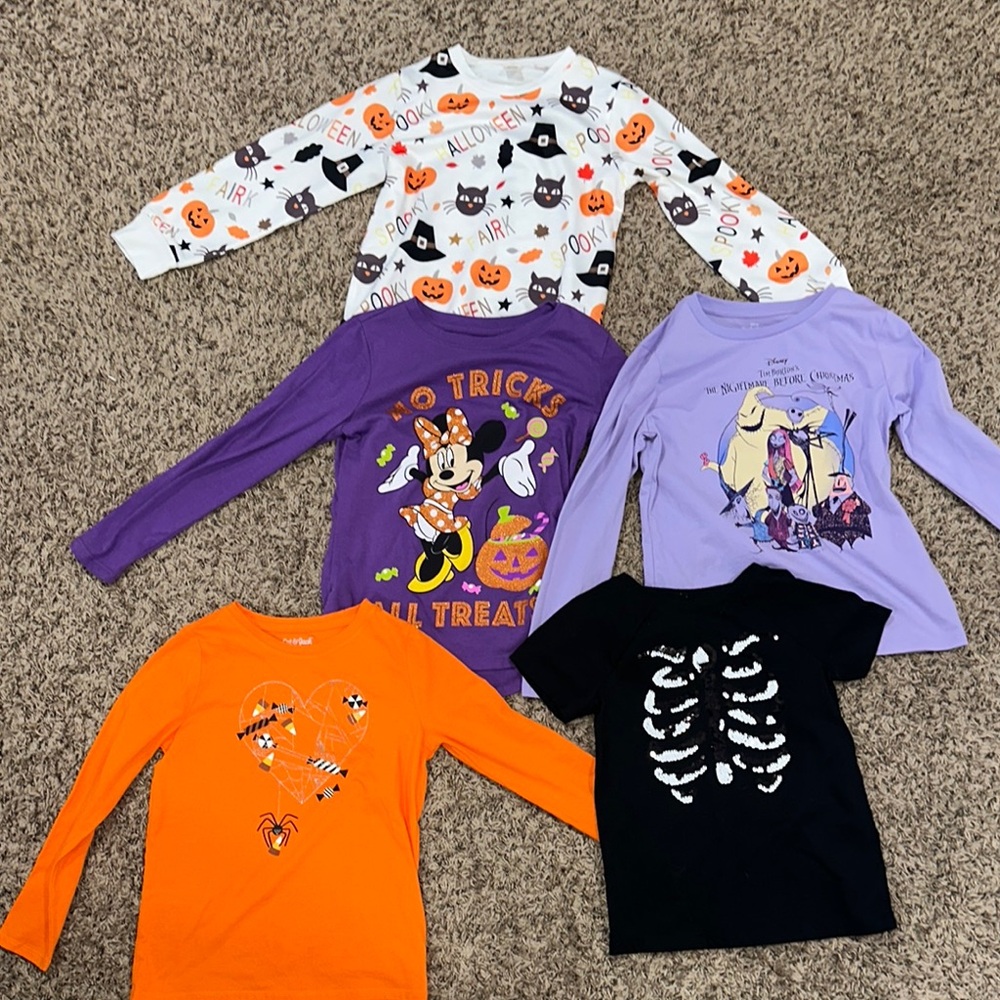 Halloween Themed Kids Long Sleeve Shirts